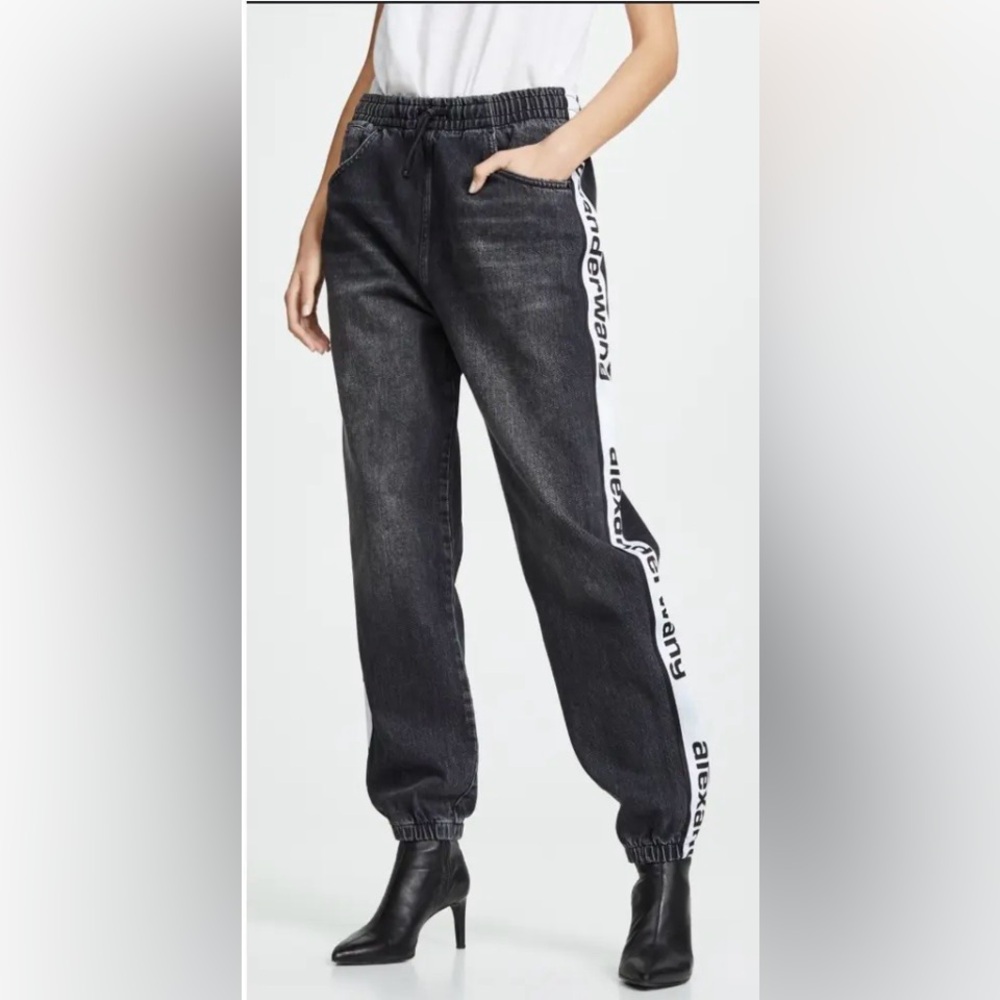 Alexander Wang Logo Trim Jogger Jeans